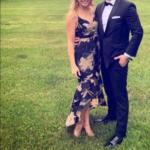 Lulus high low black maxi dress